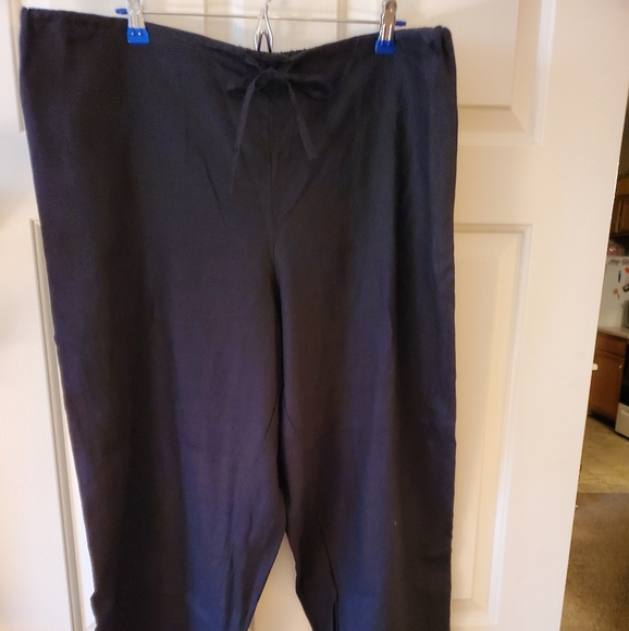 Avenue Pants - Avenue Linen Drawstring Cropped Pants